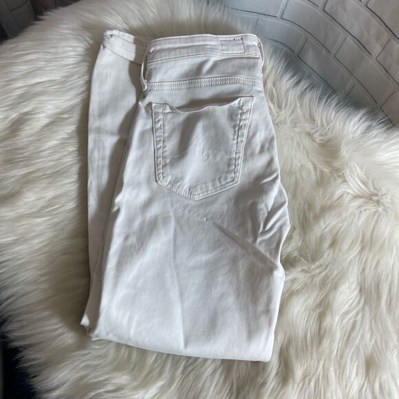 AG The Stilt White Cigarette Crop Jeans Sz 26 - Picture 3 of 9